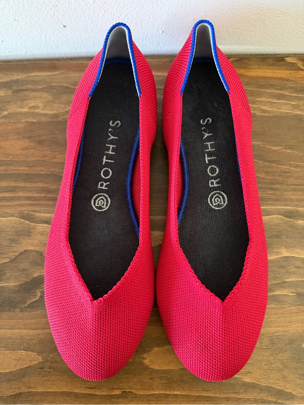 Rothy's Women's Red Pointed Knit Flats size 8.5